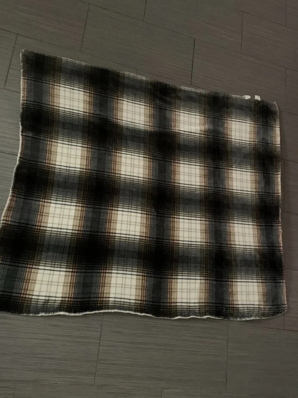 Better Homes & Gardens Plaid Sherpa Reversible Throw Blanket Neutral Gray Tan